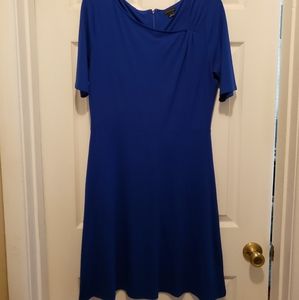 Short-sleeve Blue Ann Taylor dress